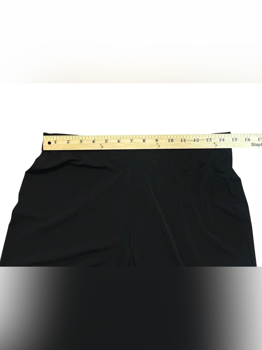 Clara Sun Woo Black Crop Pants XL Pull On Stretch Waist Solid Minimalist New USA - Picture 9 of 9